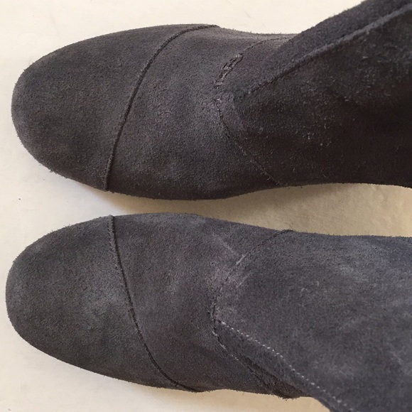 Toms Grey Suede Leather Booties - Picture 2 of 8